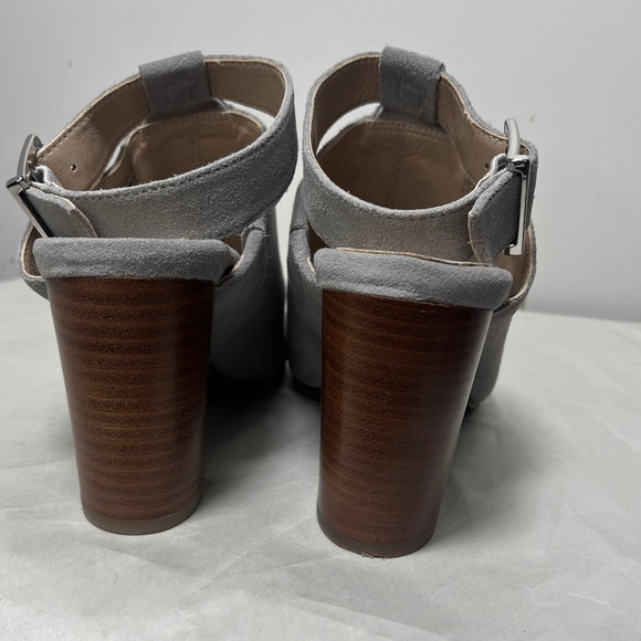 Vionic Suede Perk Kaia Heel - Ladies Peep Bootie Stacked Heels Sz 7 - Picture 5 of 11